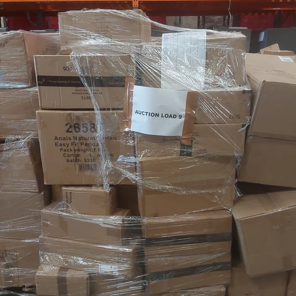 PALLET CONTAINING A VERY LARGE QUANTITY OF ASSORTED DESIGNER LIGHTING PRODUCTS