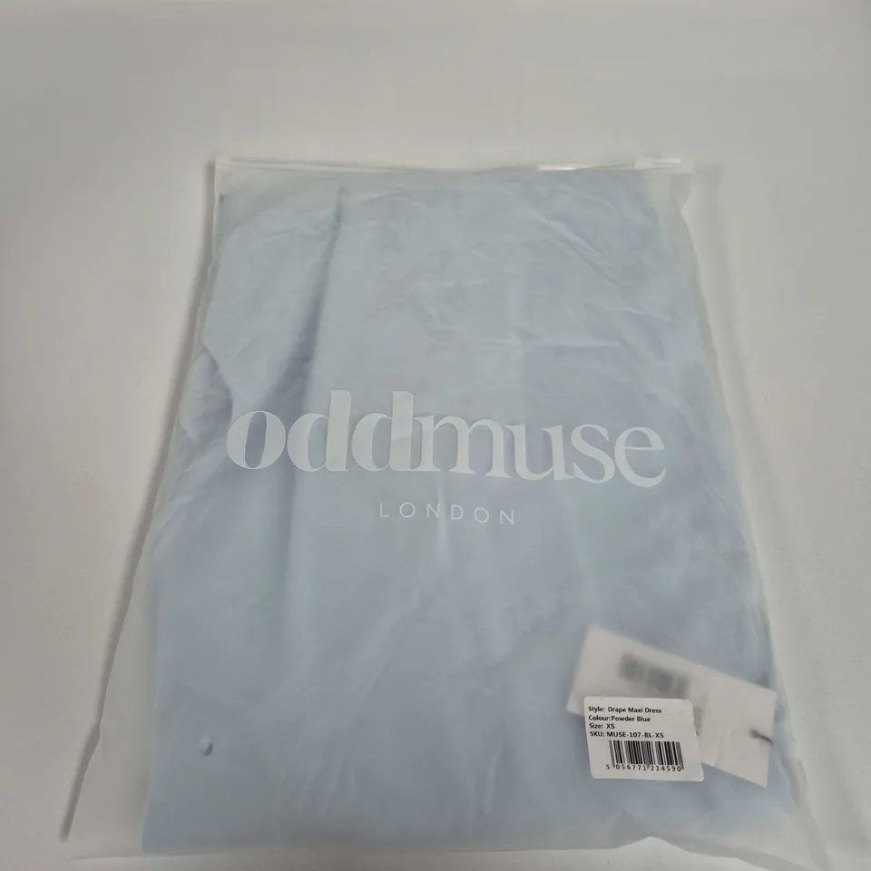 ODDMUSE LONDON DRAPE MAXI DRESS – POWDER BLUE, XS