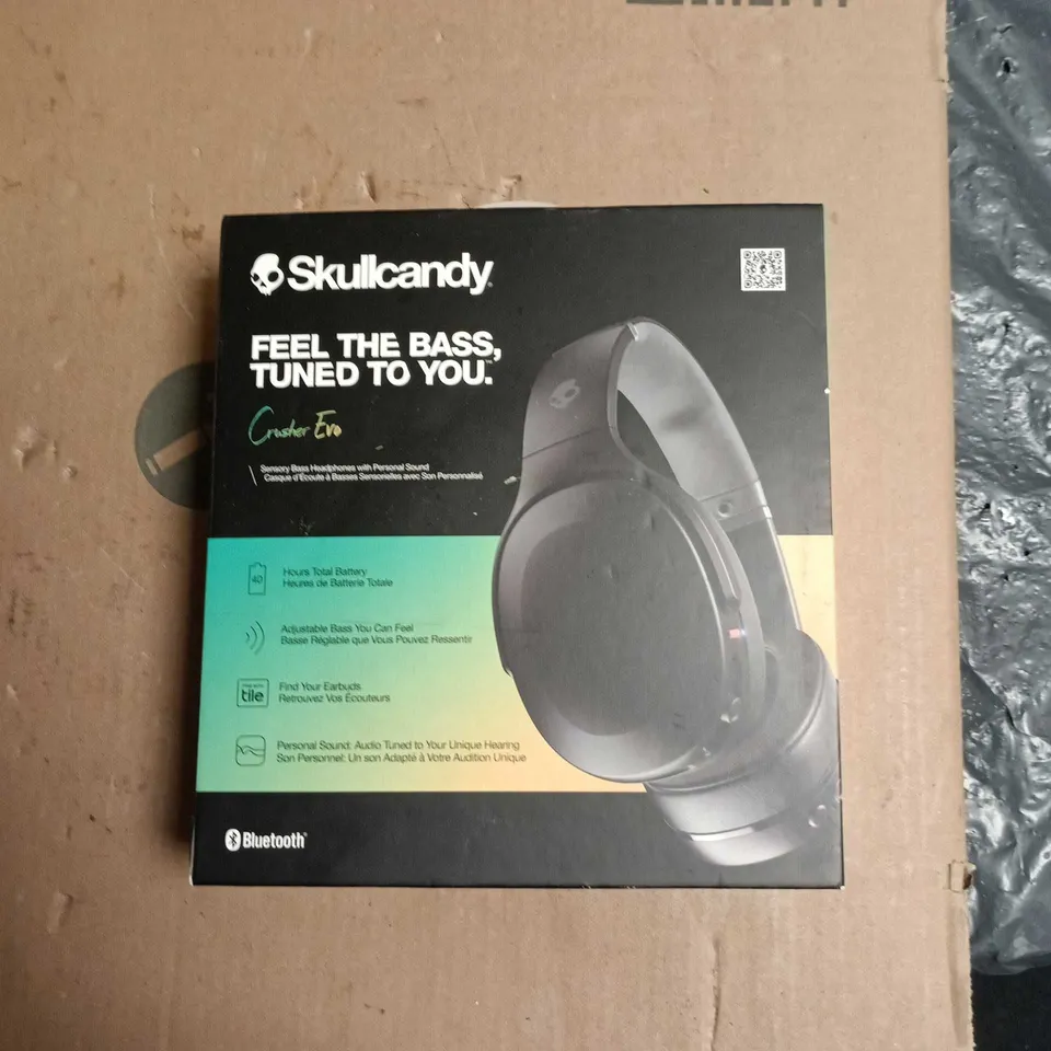 SKULLCANDY CRUSHER EVO WIRELESS HEADPHONES – BLACK