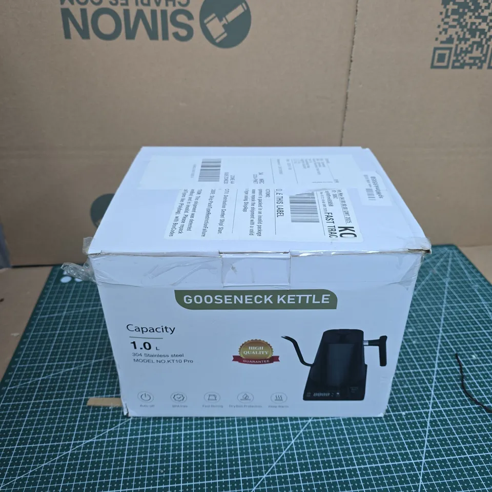 GOOSENECK KETTLE 1.0 L, 304 STAINLESS STEEL – KT10 PRO (BOXED)