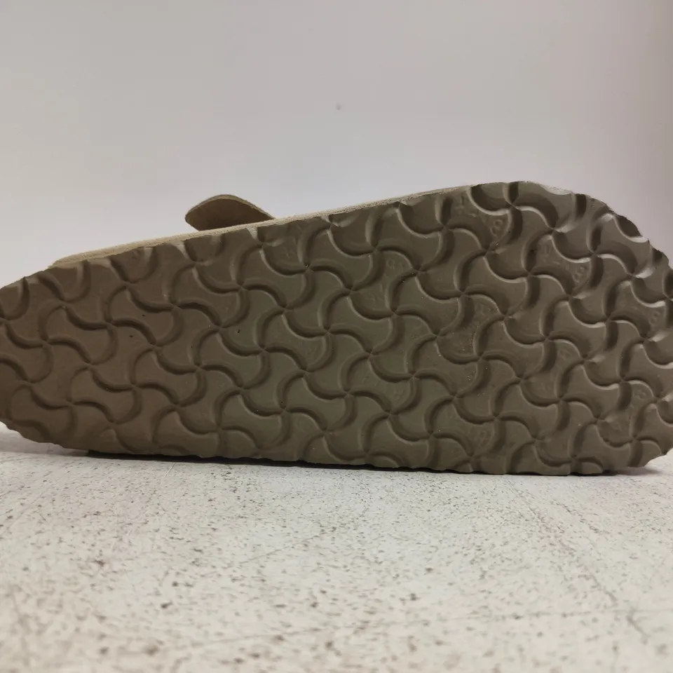 BOXED PAIR OF BIRKENSTOCK SHOES IN DUSTY FADED SAGE SIZE EU 43