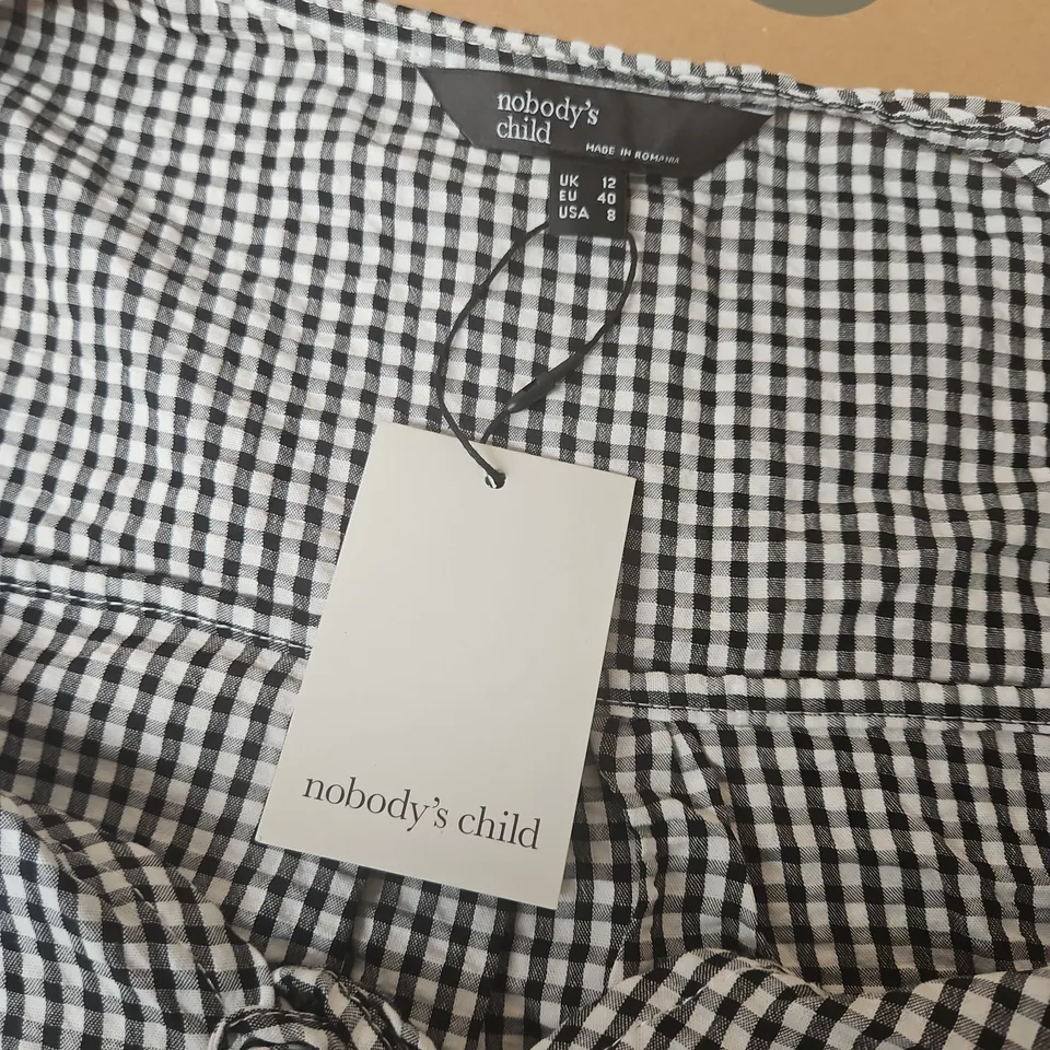 NOBODYS CHILD BERNADETTA TOP SS IN BLACK/WHITE - UK 12
