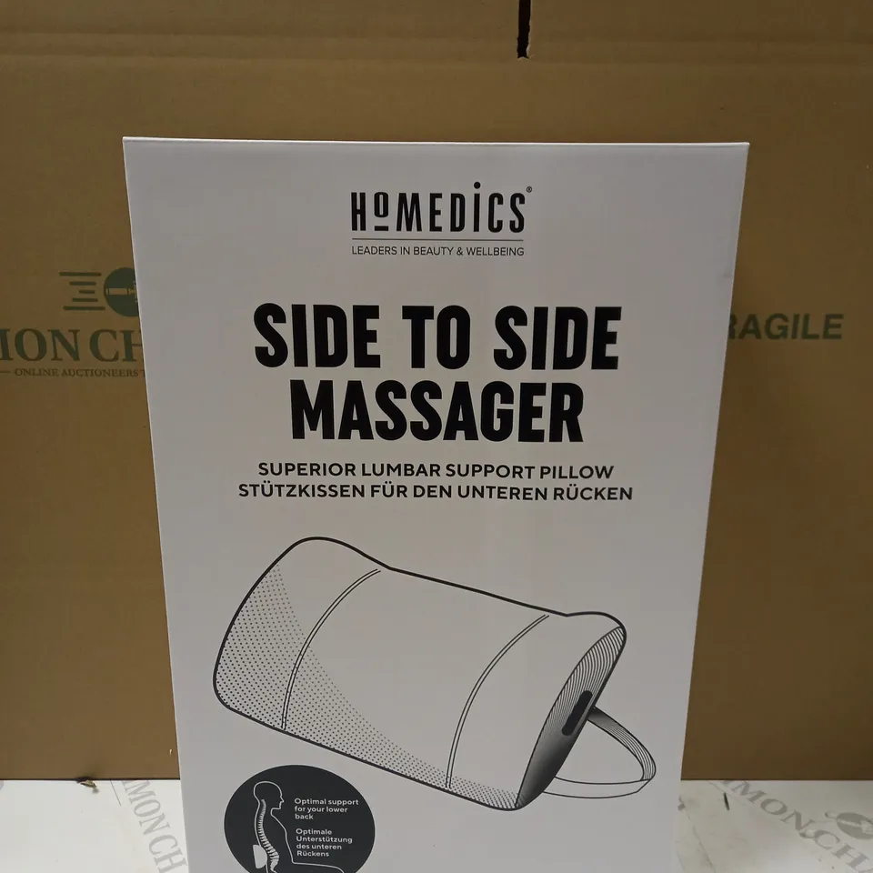 HOMEDICS SIDE TO SIDE MASSAGER SUPERIOR LUMBAR SUPPORT PILLOW