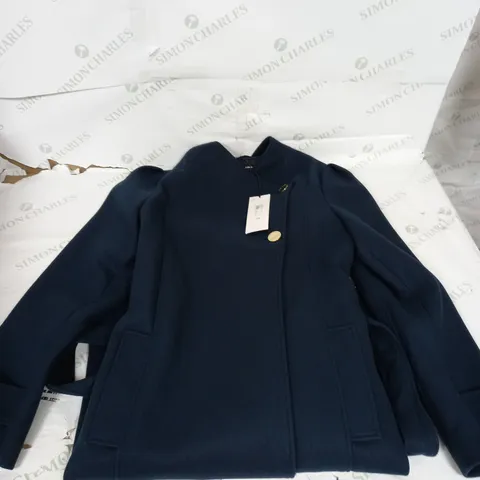 RIVER ISLAND NAVY ARISTCT TRENCH COAT UK 10