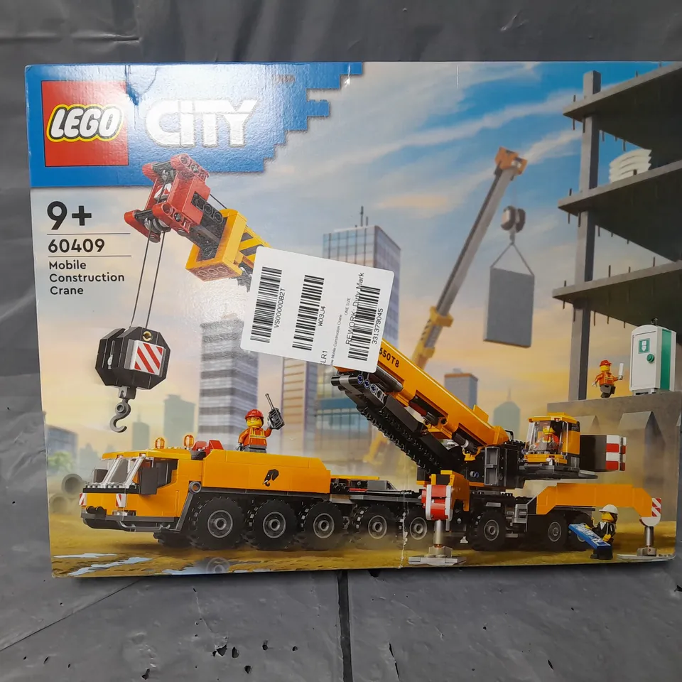 BOXED LEGO CITY YELLOW MOBILE CONSTRUCTION CRANE TOY 60409