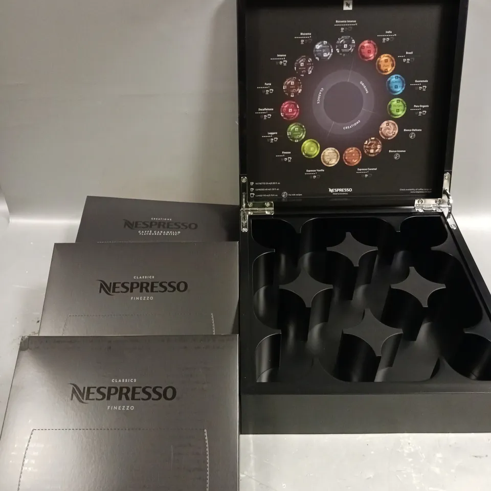 ASSORTED NESPRESSO COFFEE PODS IN VARIOUS FLAVOURS WITH STORAGE CASE 