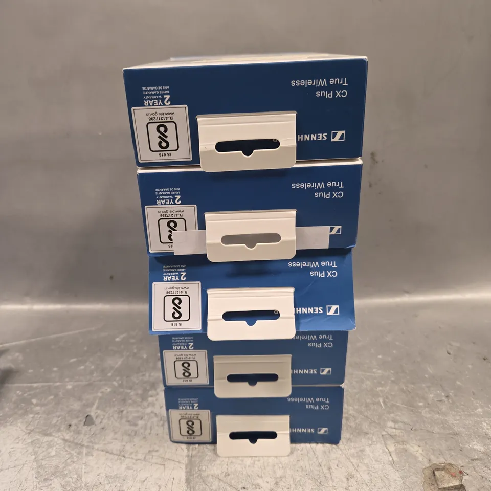 5 X BOXED SENNHEISER CX PLUS TRUE WIRELESS EARPHONES 