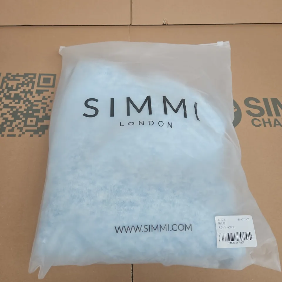 SIMMI LONDON ROMY HOODIE – BLUE, UK SIZE L