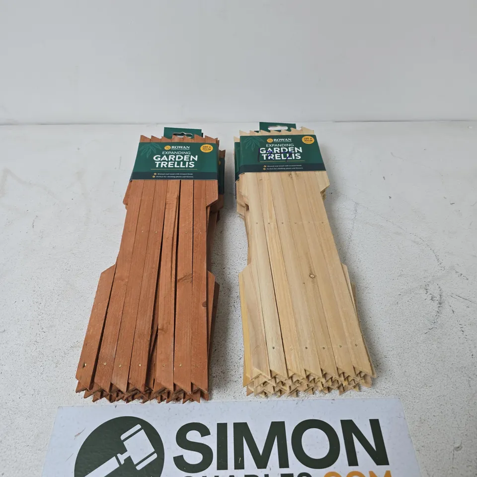 LOT OF 12 PACKS OF ROWAN GARDEN ACCESSORIES EXPANDING GARDEN TRELLILS 180 X 30CM 2 COLOURS