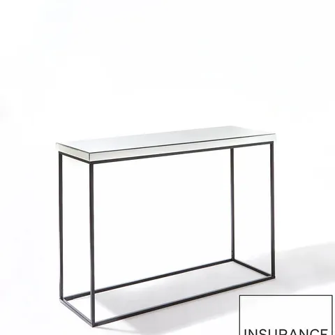 BOXED ANYA MIRRORED CONSOLE TABLE IN SILVER - COLLECTION ONLY