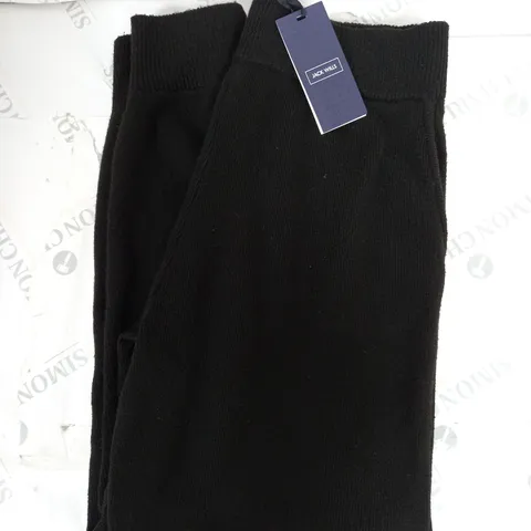 JACK WILLS KNITTED JOGGERS IN BLACK SIZE 16