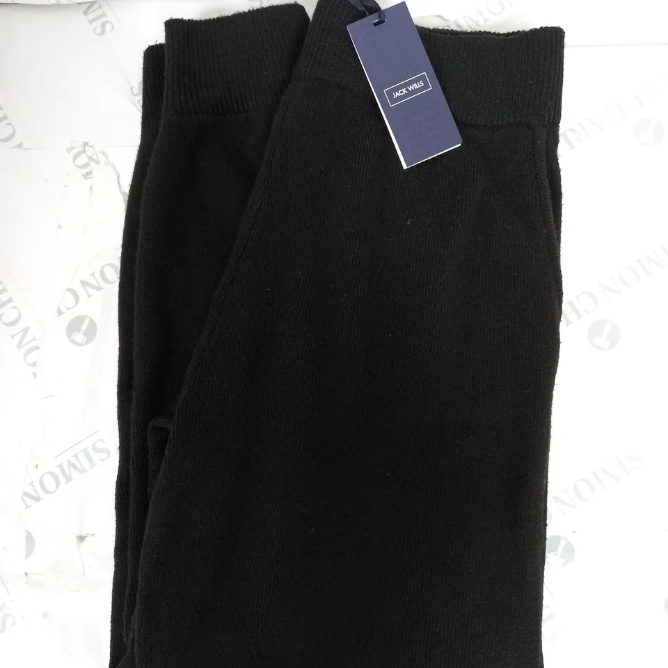 JACK WILLS KNITTED JOGGERS IN BLACK SIZE 16