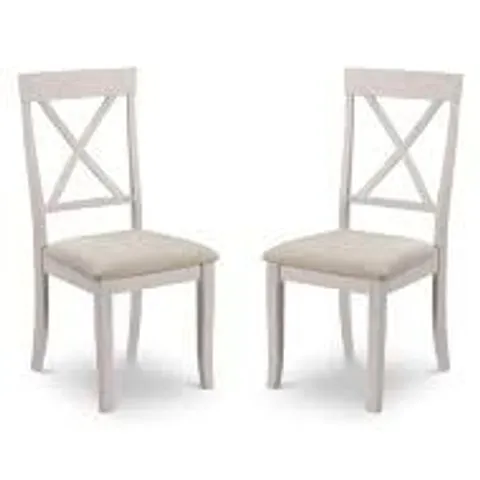 BOXED SET OF 2 JULIAN BOWEN DAVENPORT DINING CHAIRS - ELEPHANT GREY (1 BOX)