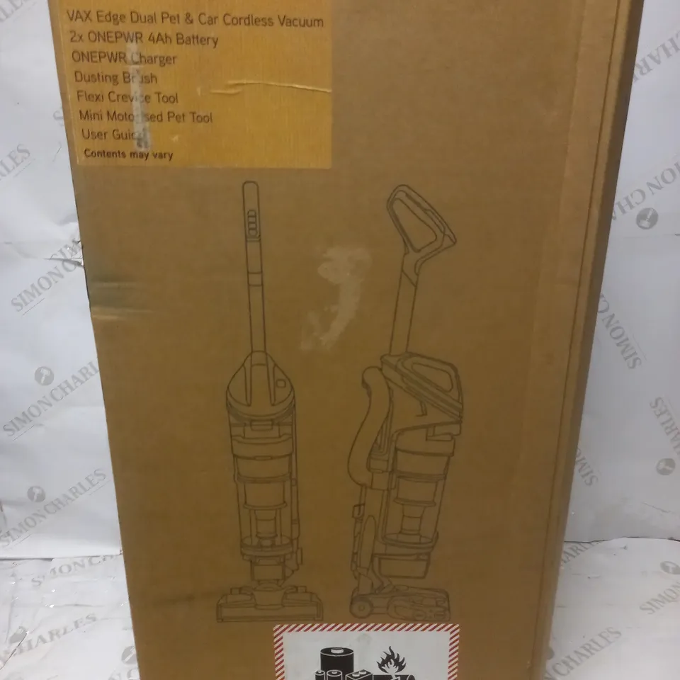 VAX ONEPWR EDGE DUAL PET & CAR CORDLESS UPRIGHT VACUUM CLEANER RRP £399