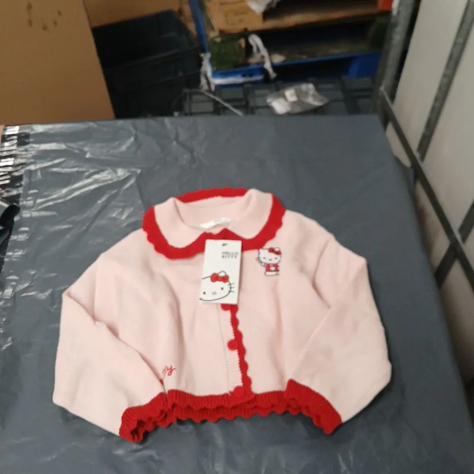 M&S HELLO KITTY PINK CARDIGAN, UK 3-4 YEARS