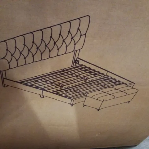 BOXED KING PLATFORM BED WITH STORAGE BENCH