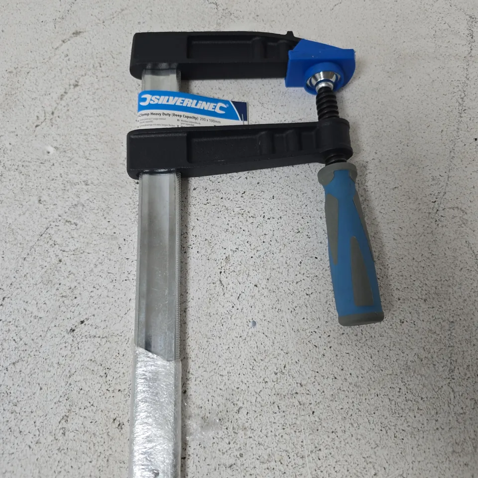 SILVERLINE HEAVY DUTY DEEP CAPACITY CLAMP 200 X 100MM