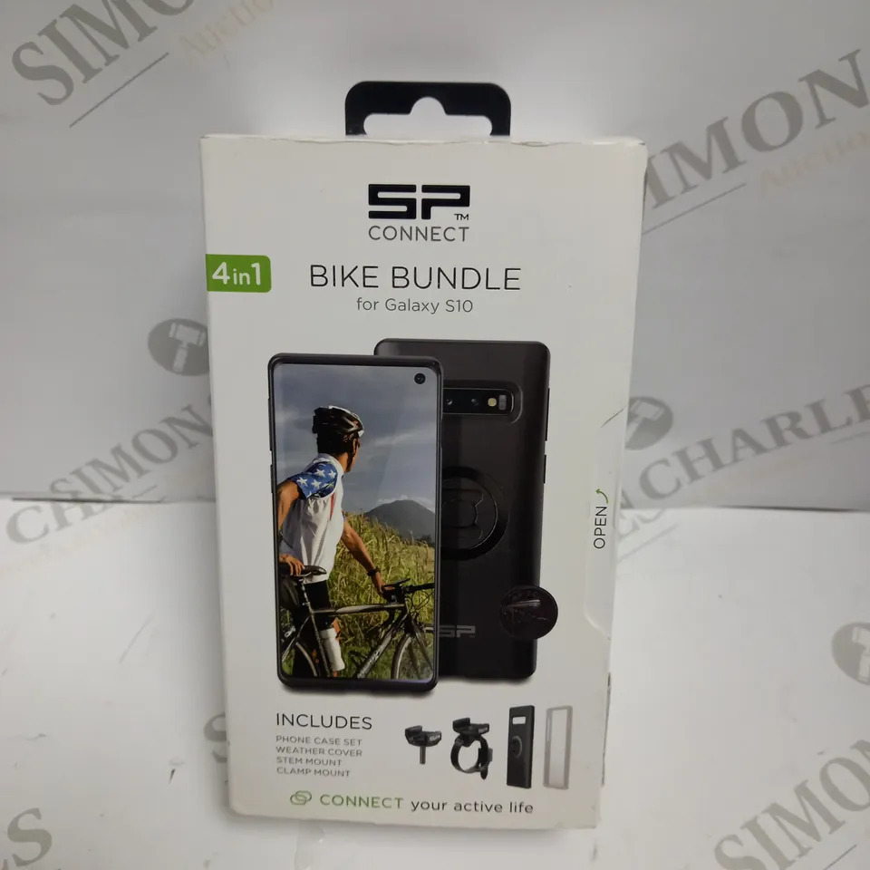 SP CONNECT BIKE BUNDLE FOR GALAXY S10 INCLUDES - PHONE CASE SET, WEATHER COVER, STEM MOUNT, CLAMP MOUNT