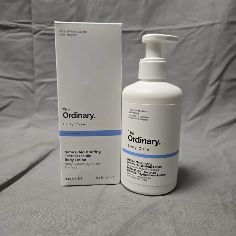 BOXED THE ORDINARY NATURAL MOISTURIZING FACTORS + INULIN BODY LOTION – 240 ML