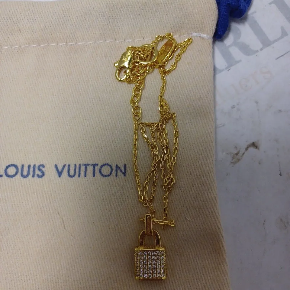 BOXED LOUIS VUITTON PADLOCK NECKLACE