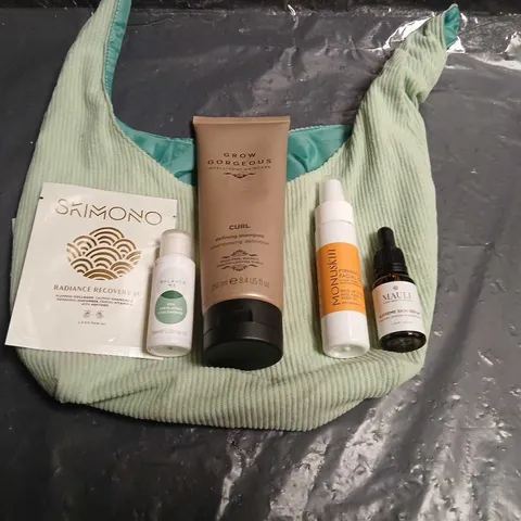 GLOSSYBOX COSMETICS BAG WITH SELECTION OF ASSORTED COSMETIC PRODUCTS