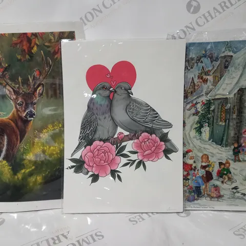 BOX OF APPROXIMATELY 10 ASSORTED ART PRINTS OF VARIOUS SUBJECTS AND STYLES