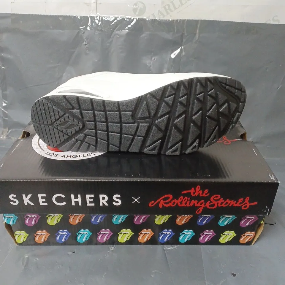 SKECHERS THE ROLLING STONES TRAINERS WHITE SIZE 6