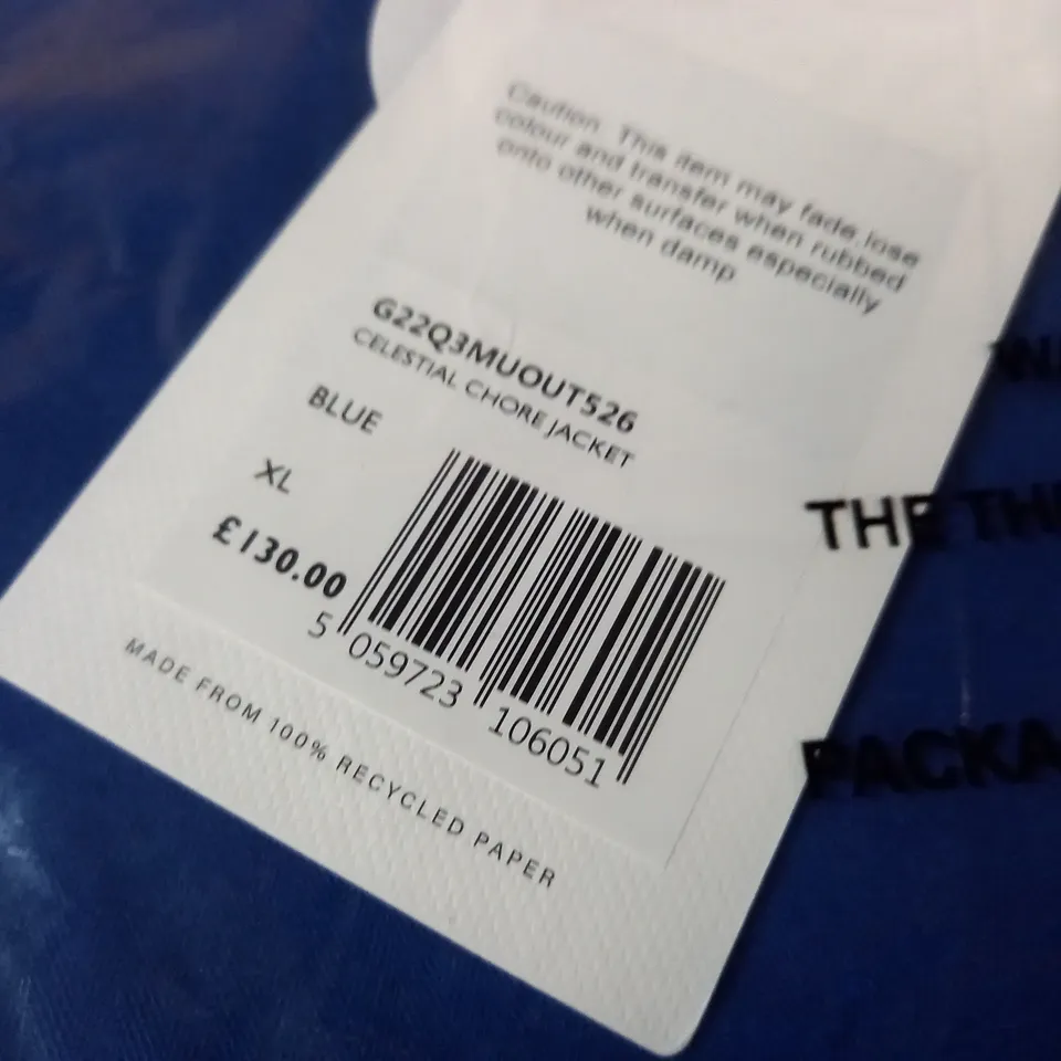 BAGGED PRETTY GREEN CELESTIAL CHORE JACKET IN BLUE - XL