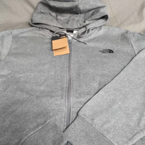 THE NORTH FACE GREY ZIP HOODIE - SIZE XXL