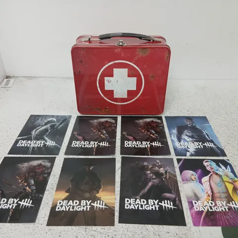 DEAD BY DAYLIGHT COLLECTIBLE CARDS SET WITH RED FIRST AID TIN