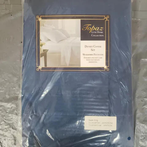TOPAZ LUXE HOME COLLECTION DUVET COVER SET - SUPER KING