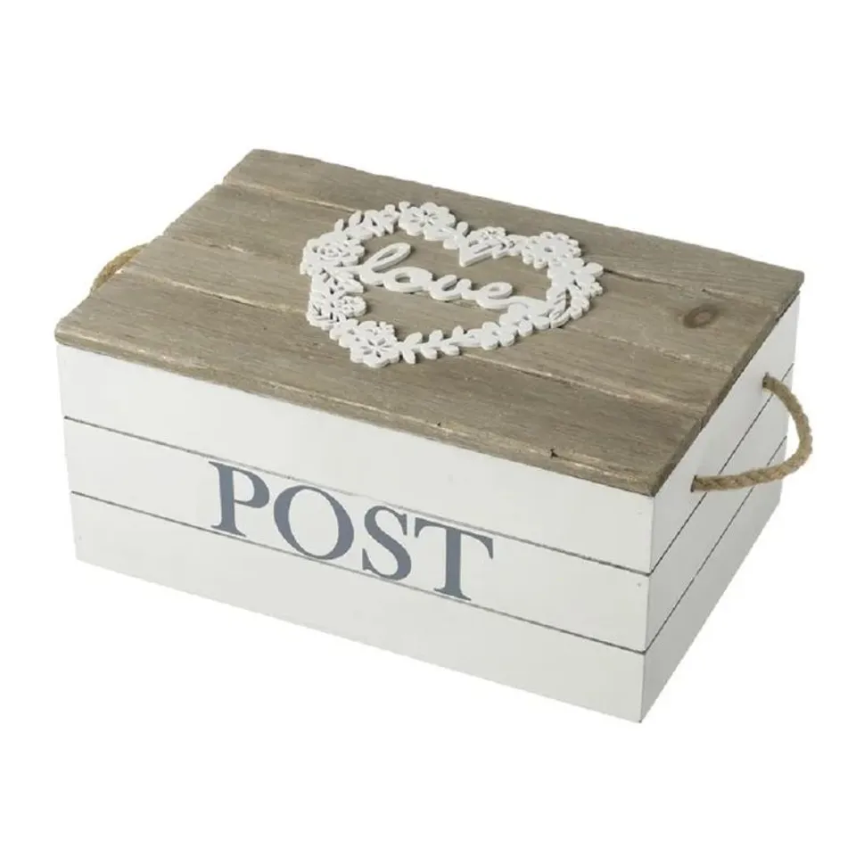 BOXED LOVE POST MANUFACTURED WOOD BOX 