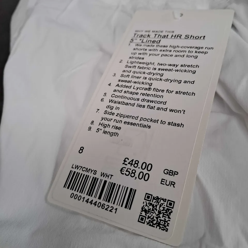 LULULEMON TRACK THAT HR SHORT 5" SHORTS SIZE 8