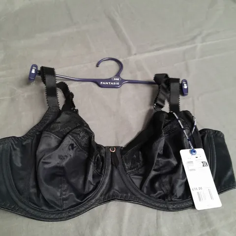 FANTASIE ILLUSION BRA BLACK SIZE 34E UNDERWIRED FULL CUP SIDE SUPPORT