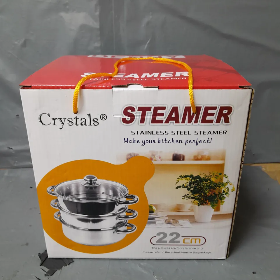 DENNY CRYSTALS STAINLESS STEEL STEAMER