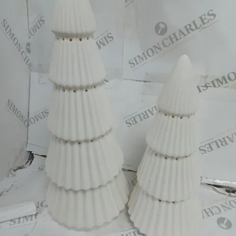 K BY KELLY HOPPEN SET OF 2 LARGE CERAMIC LIGHT UP ORNAMENTS