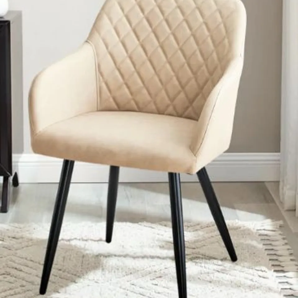 BOXED SET OF TWO MOREE PU LEATHER DINING CHAIRS