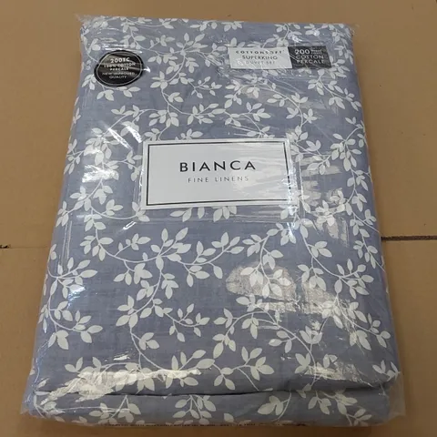 BAGGED SHADOW LEAVES 200 THREAD COUNT COTTOR DUVET COVER SET - SUPERKING