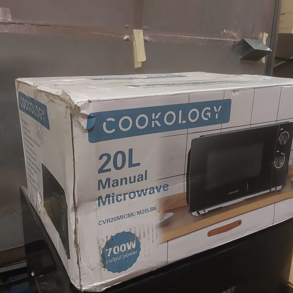BOXED COOKOLOGY CVR20MICBK/M20LBK 20L FREESTANDING MICROWAVE 700W – BLACK