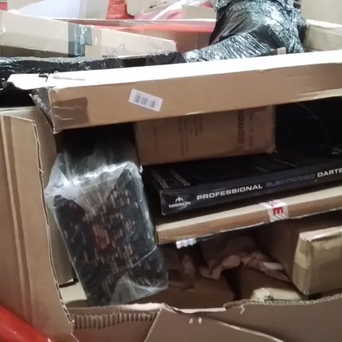 PALLET OF ASSORTED HOUSEHOLD GOODS AND PRODUCTS TO INCLUDE;ELECTRONIC DARTBOARD,CORDLESS POOL VACUUM,PHOTO FRAME