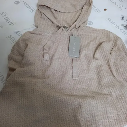 NEW LOOK GLITTER WAFFLE HOODIE - SIZE SMALL