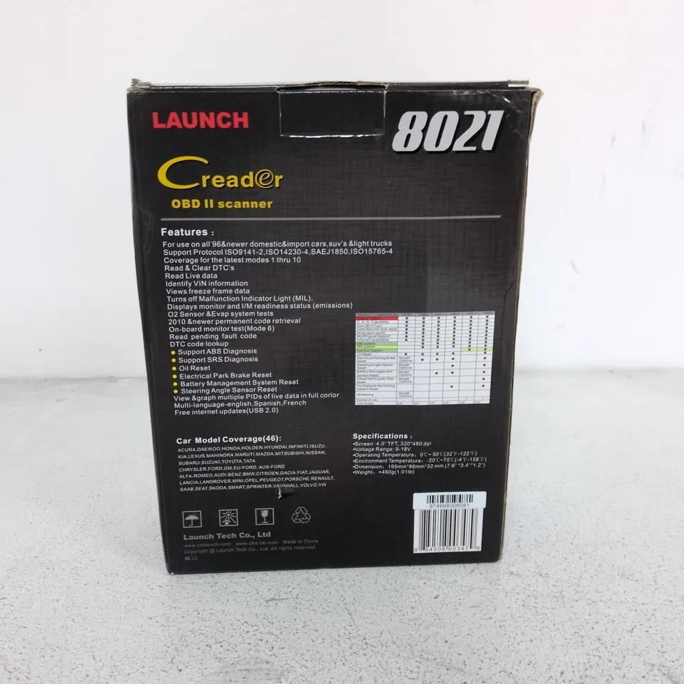 BOXED CREADER OBD 2 SCANNER
