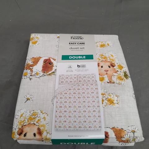 EASY CARE DOUBLE DUVET SET WITH 2 PILLOWCASES