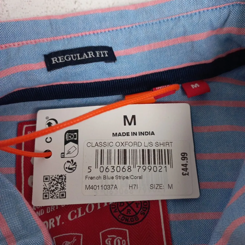 SUPERDRY CLASSIC OXFORD LONG SLEEVE SHIRT – BLUE STRIPE, UK M