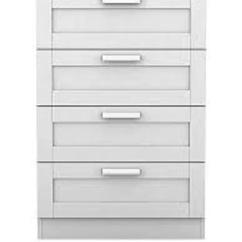 TARYN 4 DRAWER CHEST IN WHITE - COLLECTION ONLY