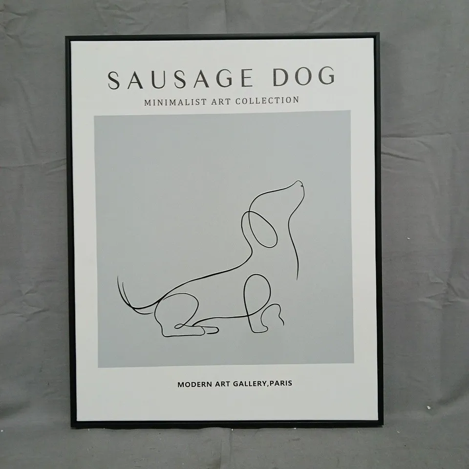 MINIMALIST ART COLLECTION – SAUSAGE DOG PRINTED WALL ART