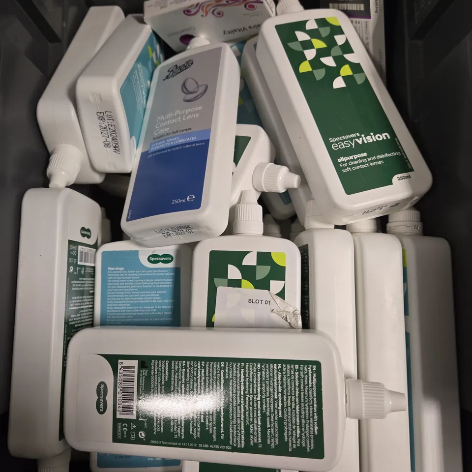 APPROXIMATELY 20 ASSORTED CONTACT LENS SOLUTION PRODUCTS - COLLECTION ONLY 