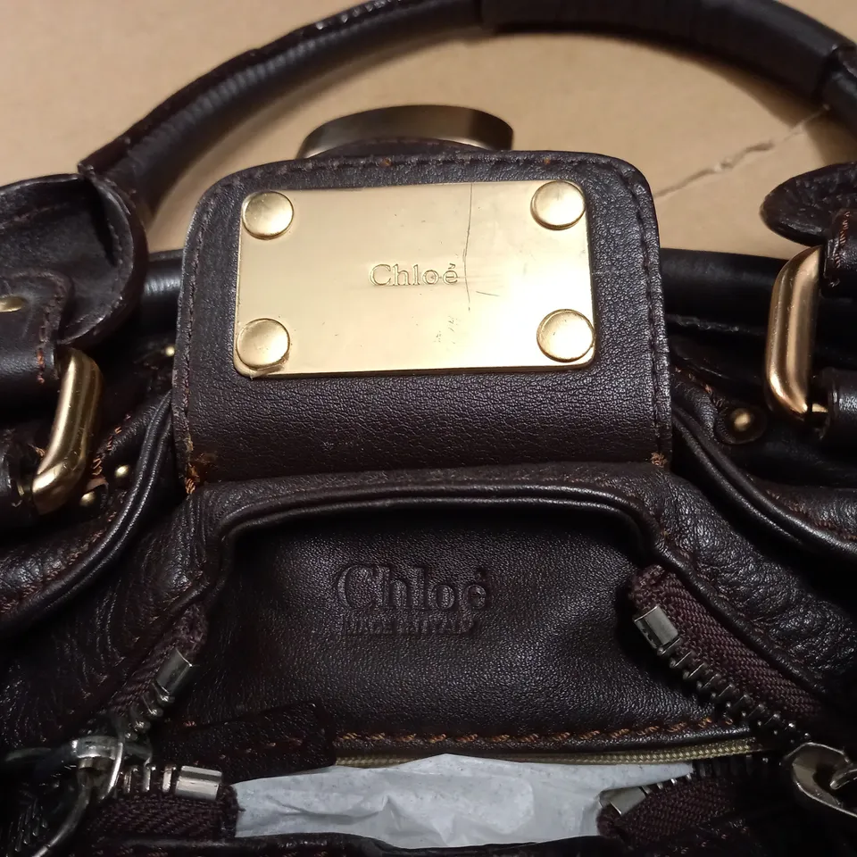 CHLOE PADDINGTON BROWN LEATHER BAG