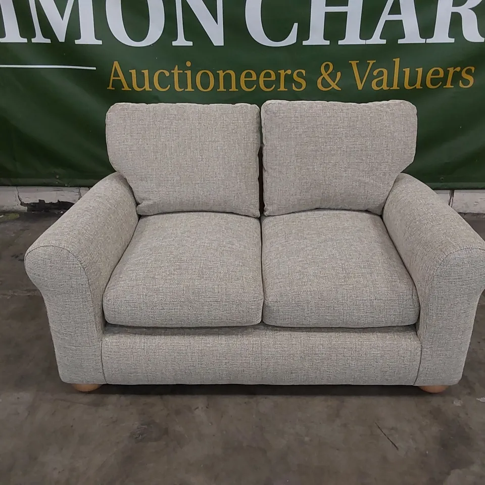 DESIGNER FABRIC UPHOLSTERED SMALL 2 SEATER SOFA