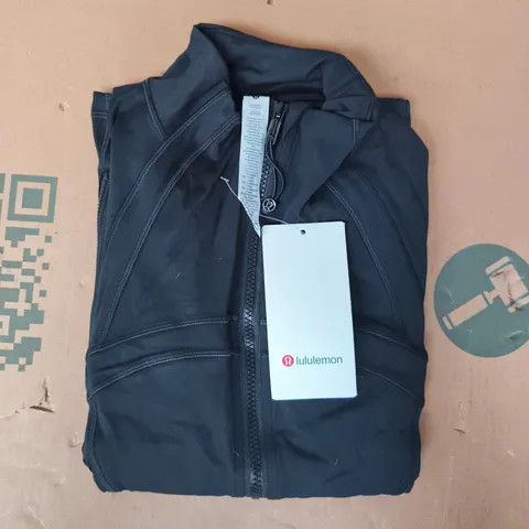 LULULEMON LONG SLEEVE ZIP-THROUGH JACKET IN BLACK SIZE 10